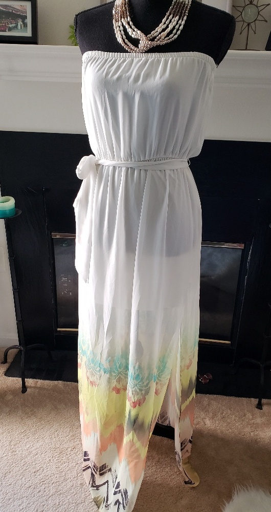 Honey Punch Strapless Maxi Dress